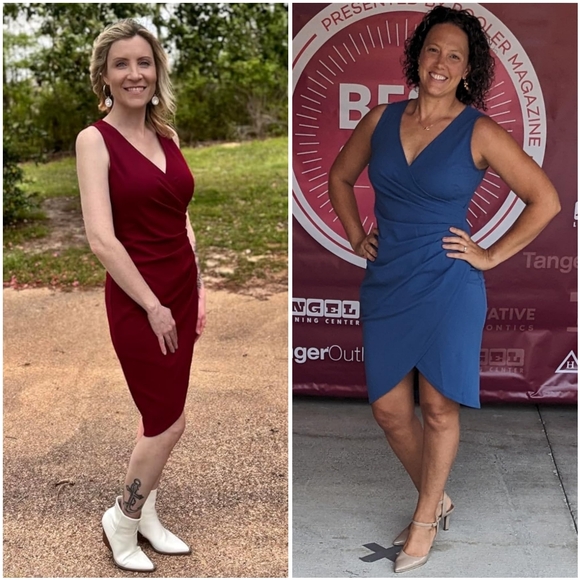 NWT Tehoao Green V Ruched Sleeveless Wrap Cocktail Bodycon Mini Midi Dress L - Picture 9 of 15